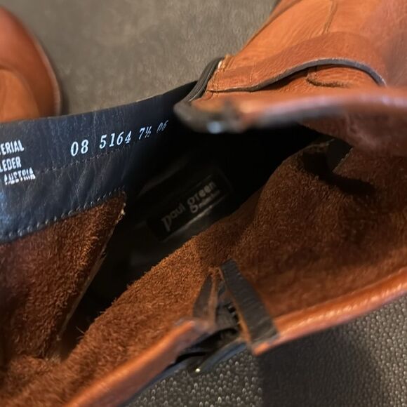 Paul Green Wyatt Bootie brown cognac size 10/ 7.5 - Picture 7 of 10